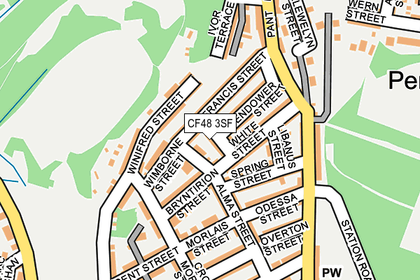 CF48 3SF map - OS OpenMap – Local (Ordnance Survey)