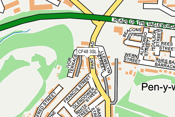 CF48 3SL map - OS OpenMap – Local (Ordnance Survey)