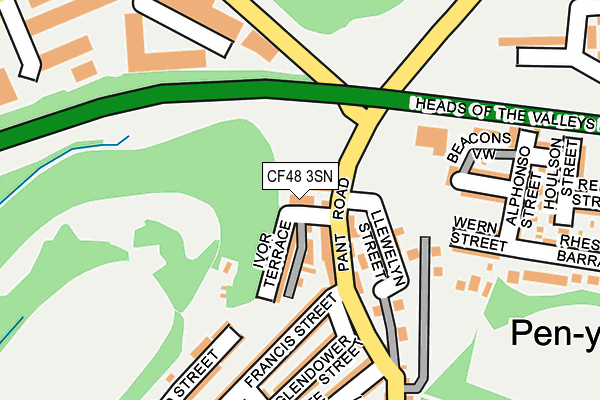 CF48 3SN map - OS OpenMap – Local (Ordnance Survey)