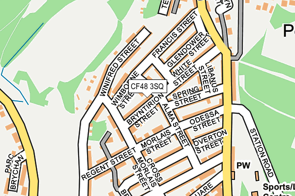 CF48 3SQ map - OS OpenMap – Local (Ordnance Survey)