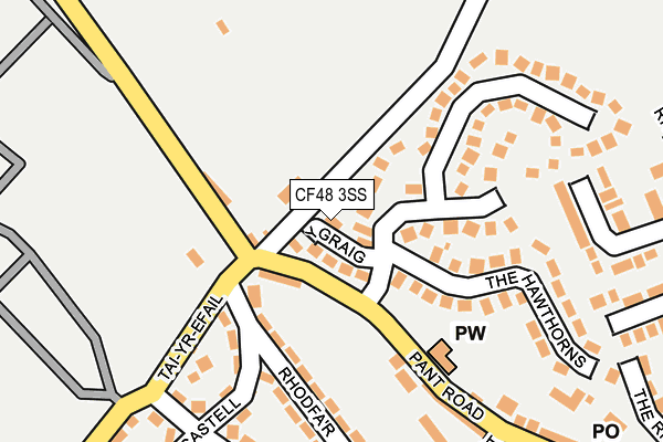 CF48 3SS map - OS OpenMap – Local (Ordnance Survey)
