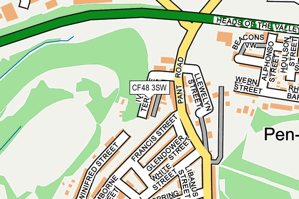 CF48 3SW map - OS OpenMap – Local (Ordnance Survey)