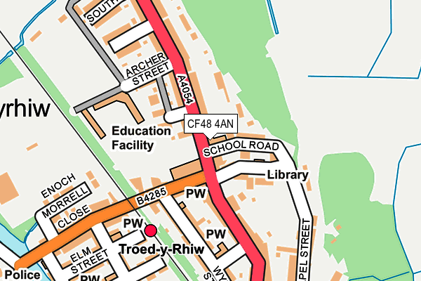 CF48 4AN map - OS OpenMap – Local (Ordnance Survey)