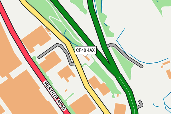 CF48 4AX map - OS OpenMap – Local (Ordnance Survey)