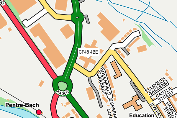CF48 4BE map - OS OpenMap – Local (Ordnance Survey)