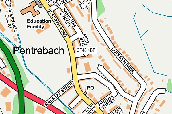 CF48 4BT map - OS OpenMap – Local (Ordnance Survey)