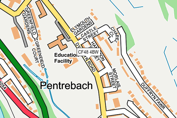 CF48 4BW map - OS OpenMap – Local (Ordnance Survey)