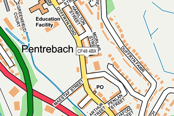 CF48 4BX map - OS OpenMap – Local (Ordnance Survey)