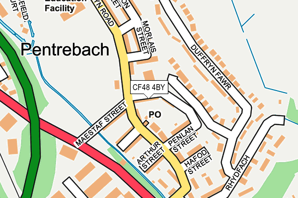 CF48 4BY map - OS OpenMap – Local (Ordnance Survey)