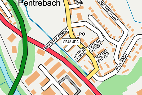 CF48 4DA map - OS OpenMap – Local (Ordnance Survey)