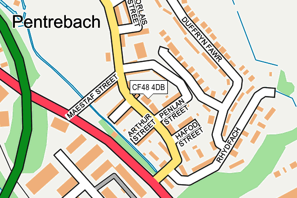 CF48 4DB map - OS OpenMap – Local (Ordnance Survey)