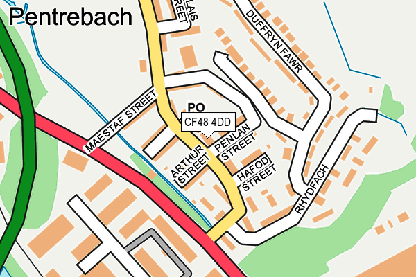 CF48 4DD map - OS OpenMap – Local (Ordnance Survey)