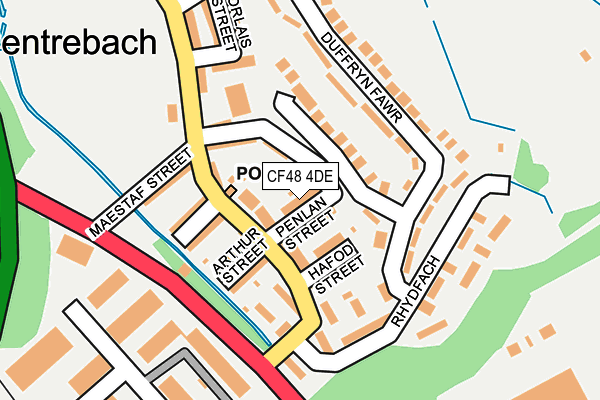 CF48 4DE map - OS OpenMap – Local (Ordnance Survey)