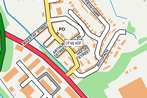 CF48 4DF map - OS OpenMap – Local (Ordnance Survey)