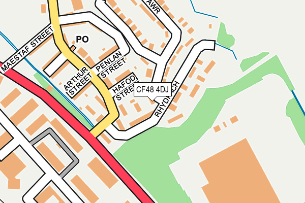 CF48 4DJ map - OS OpenMap – Local (Ordnance Survey)