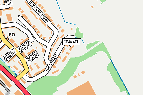 CF48 4DL map - OS OpenMap – Local (Ordnance Survey)