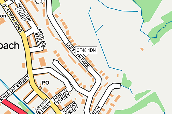 CF48 4DN map - OS OpenMap – Local (Ordnance Survey)