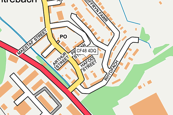 CF48 4DQ map - OS OpenMap – Local (Ordnance Survey)