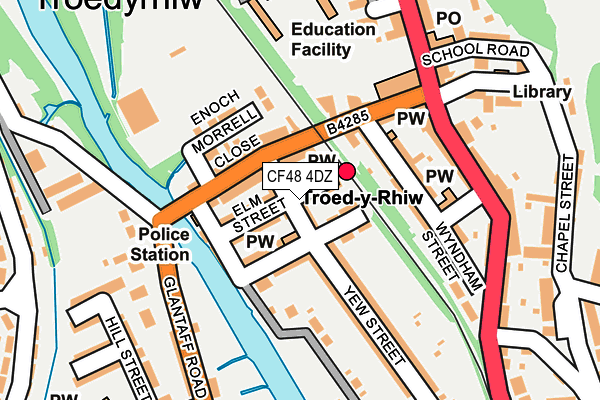 CF48 4DZ map - OS OpenMap – Local (Ordnance Survey)