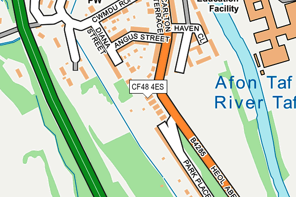 CF48 4ES map - OS OpenMap – Local (Ordnance Survey)