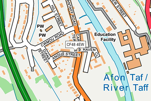 CF48 4EW map - OS OpenMap – Local (Ordnance Survey)
