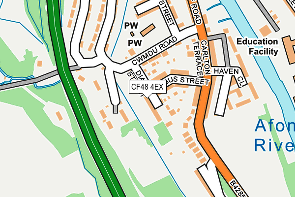 CF48 4EX map - OS OpenMap – Local (Ordnance Survey)
