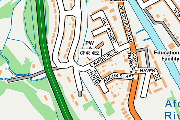 CF48 4EZ map - OS OpenMap – Local (Ordnance Survey)