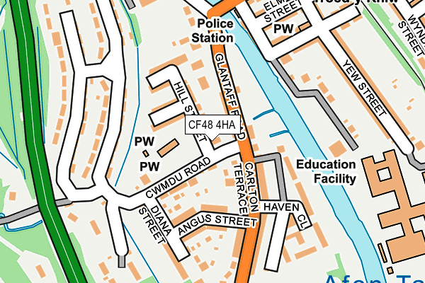 CF48 4HA map - OS OpenMap – Local (Ordnance Survey)