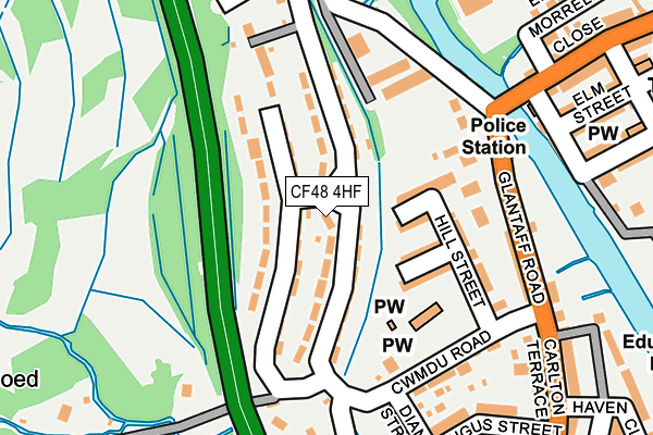 CF48 4HF map - OS OpenMap – Local (Ordnance Survey)