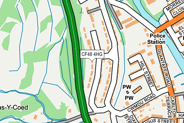 CF48 4HG map - OS OpenMap – Local (Ordnance Survey)