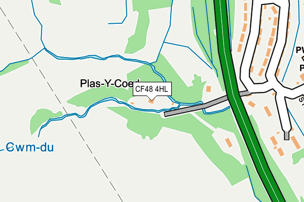 CF48 4HL map - OS OpenMap – Local (Ordnance Survey)