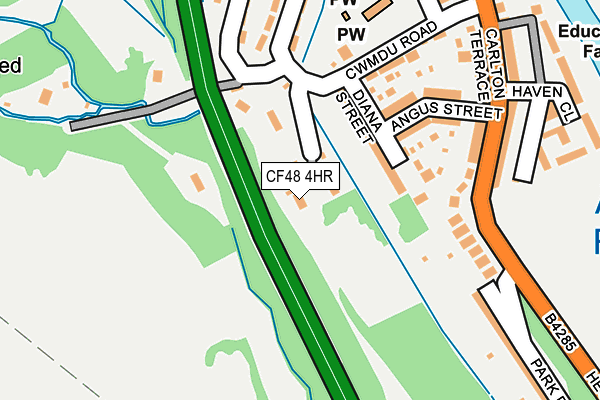 CF48 4HR map - OS OpenMap – Local (Ordnance Survey)