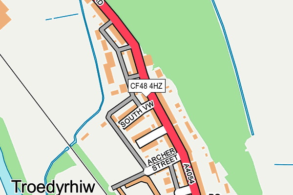 CF48 4HZ map - OS OpenMap – Local (Ordnance Survey)