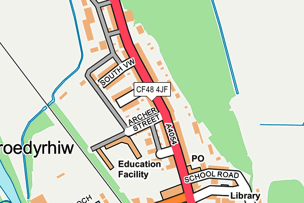 CF48 4JF map - OS OpenMap – Local (Ordnance Survey)