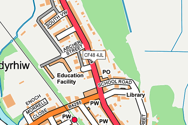 CF48 4JL map - OS OpenMap – Local (Ordnance Survey)