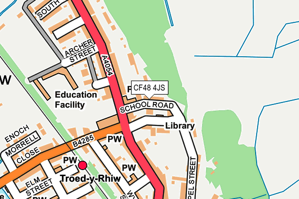CF48 4JS map - OS OpenMap – Local (Ordnance Survey)