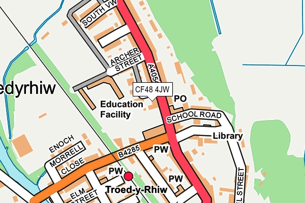 CF48 4JW map - OS OpenMap – Local (Ordnance Survey)