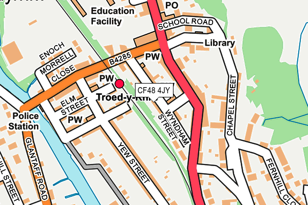 CF48 4JY map - OS OpenMap – Local (Ordnance Survey)