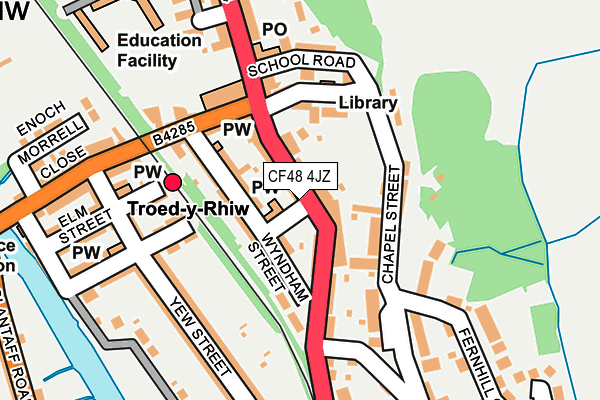 CF48 4JZ map - OS OpenMap – Local (Ordnance Survey)