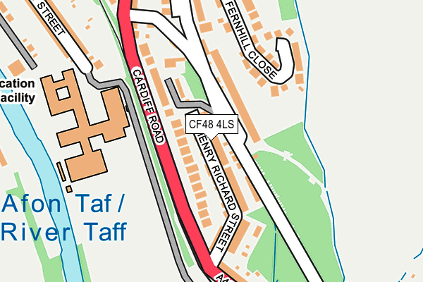 CF48 4LS map - OS OpenMap – Local (Ordnance Survey)