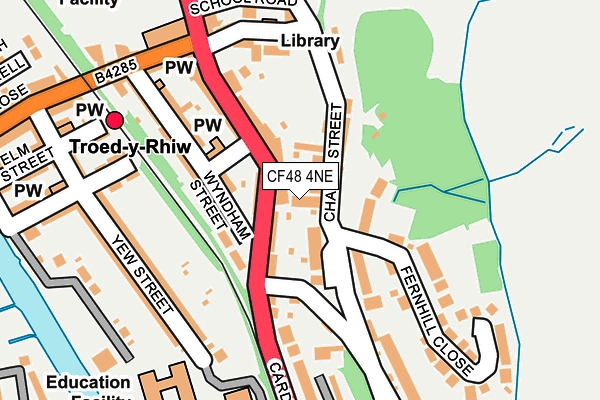 CF48 4NE map - OS OpenMap – Local (Ordnance Survey)