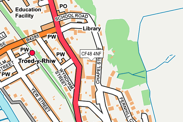 CF48 4NF map - OS OpenMap – Local (Ordnance Survey)