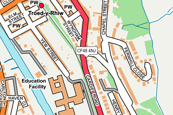 CF48 4NJ map - OS OpenMap – Local (Ordnance Survey)