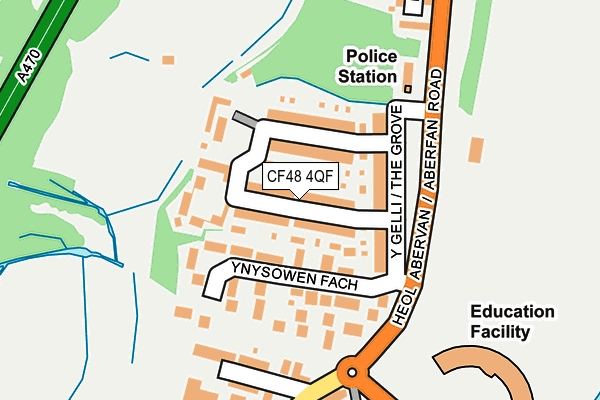 CF48 4QF map - OS OpenMap – Local (Ordnance Survey)