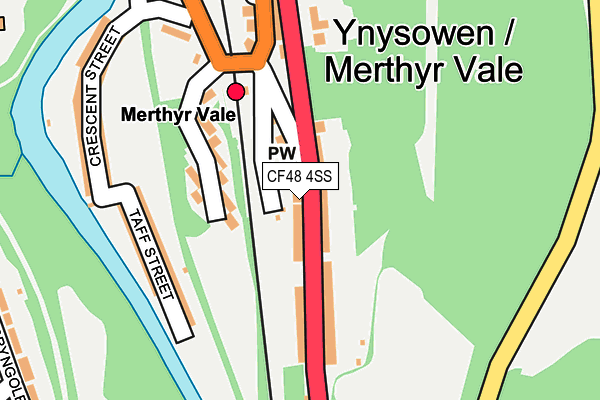 CF48 4SS map - OS OpenMap – Local (Ordnance Survey)