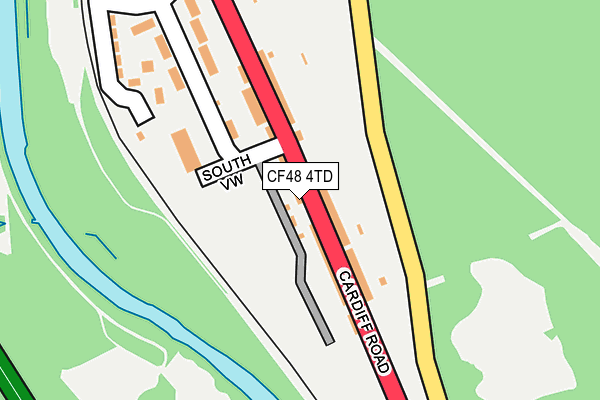 CF48 4TD map - OS OpenMap – Local (Ordnance Survey)