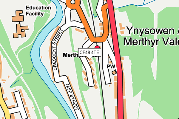 CF48 4TE map - OS OpenMap – Local (Ordnance Survey)