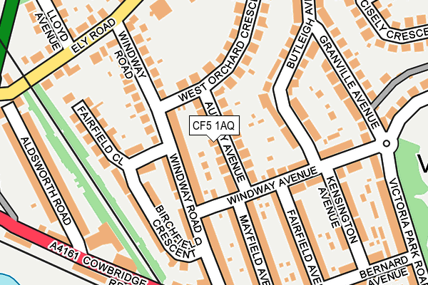 CF5 1AQ map - OS OpenMap – Local (Ordnance Survey)