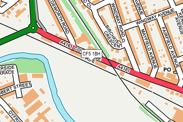 CF5 1BH map - OS OpenMap – Local (Ordnance Survey)