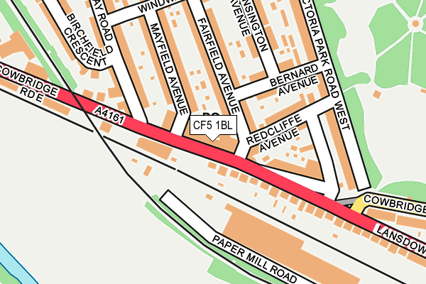 CF5 1BL map - OS OpenMap – Local (Ordnance Survey)